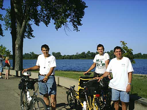 David and his two youngest sons at the 137 mile mark of a 200 mile ride!