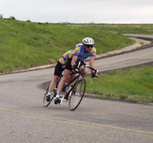 Longbikes tandem at speed